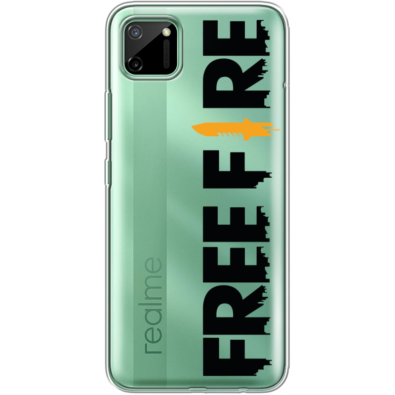Прозрачный чехол BoxFace Realme C11 Free Fire Black Logo