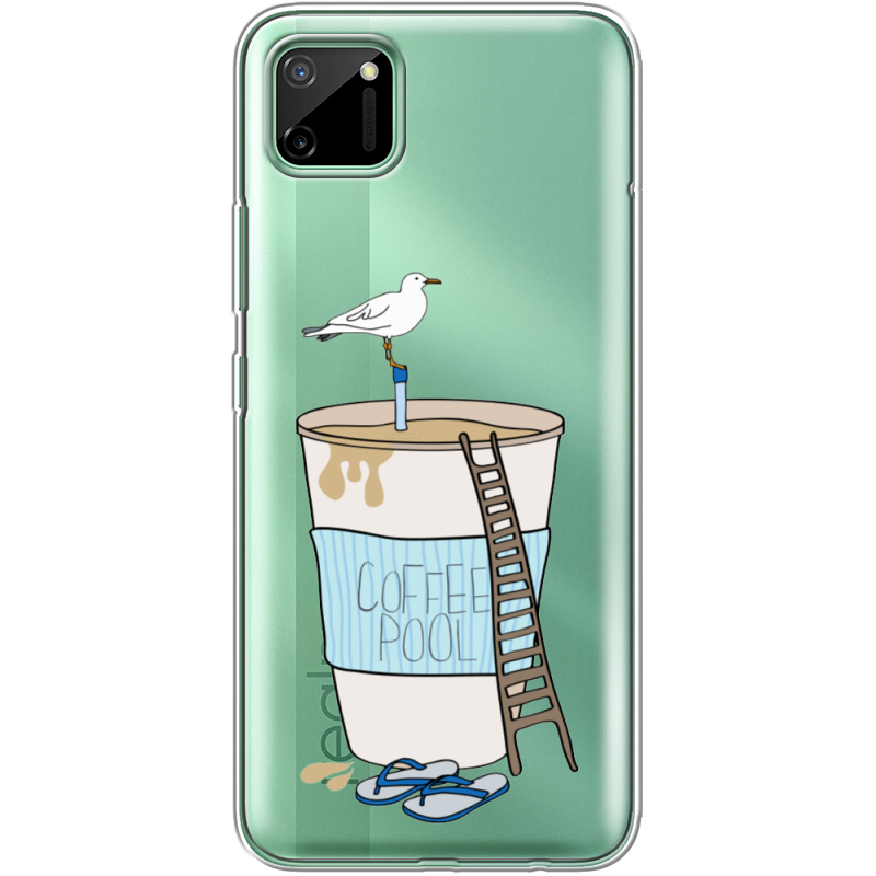 Прозрачный чехол BoxFace Realme C11 Segull in Cofee Pool