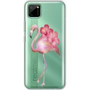 Прозрачный чехол BoxFace Realme C11 Floral Flamingo