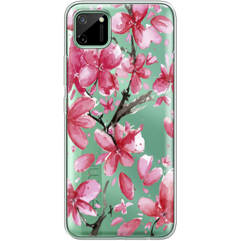 Прозрачный чехол BoxFace Realme C11 Pink Magnolia