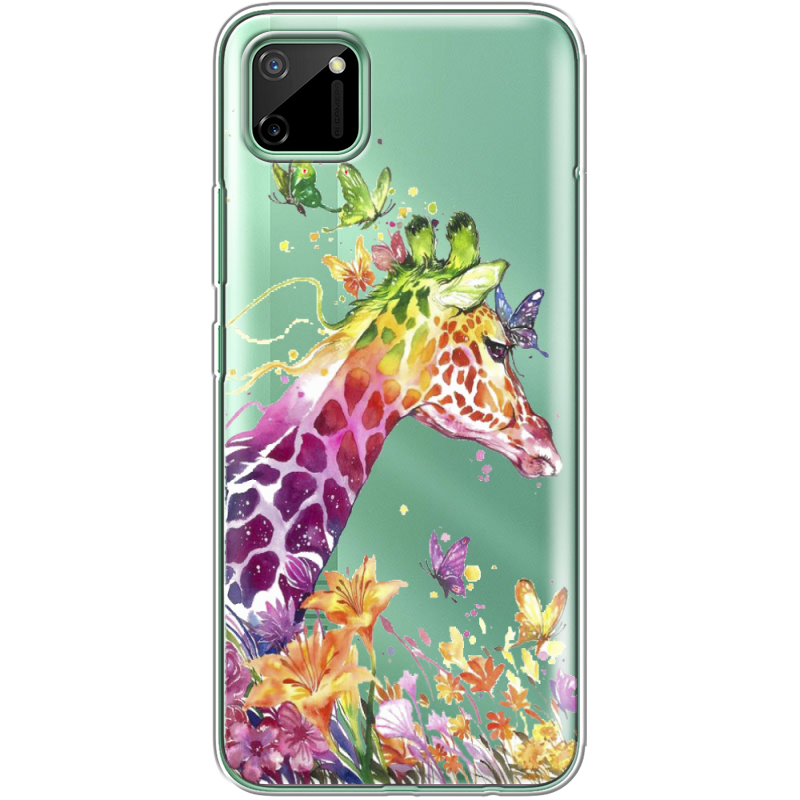 Прозрачный чехол BoxFace Realme C11 Colorful Giraffe