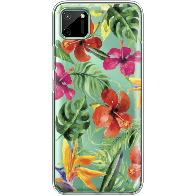 Прозрачный чехол BoxFace Realme C11 Tropical Flowers