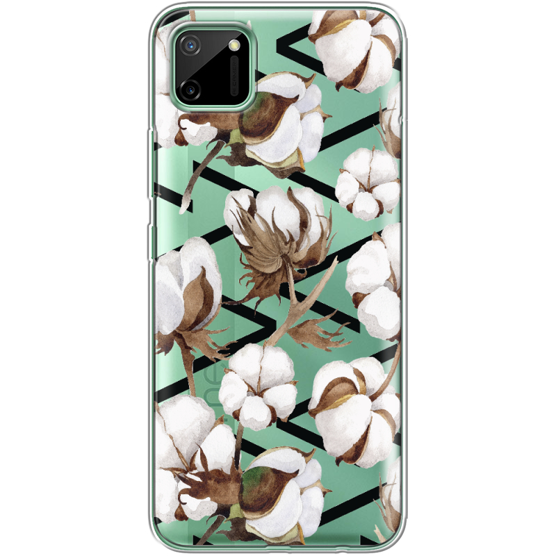 Прозрачный чехол BoxFace Realme C11 Cotton flowers