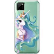 Чехол со стразами Realme C11 Unicorn Queen