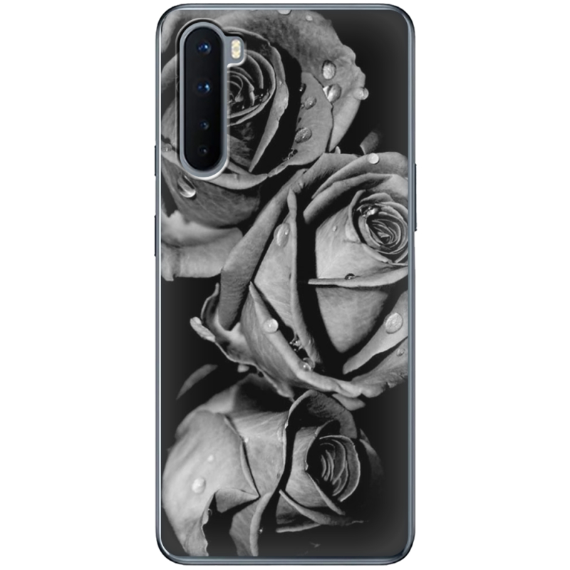 Чехол BoxFace OnePlus Nord Black and White Roses