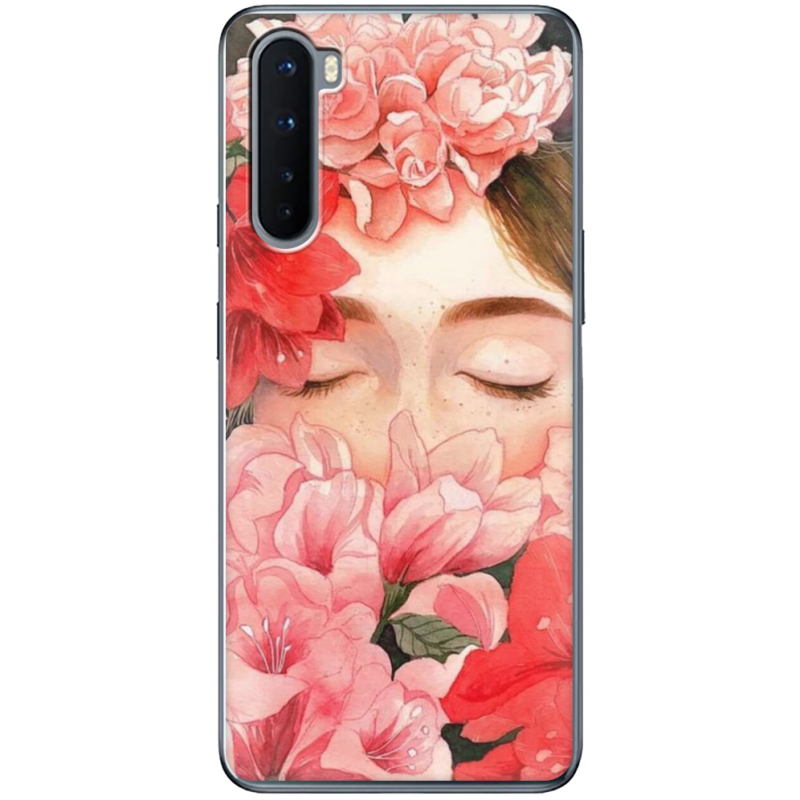 Чехол BoxFace OnePlus Nord Girl in Flowers