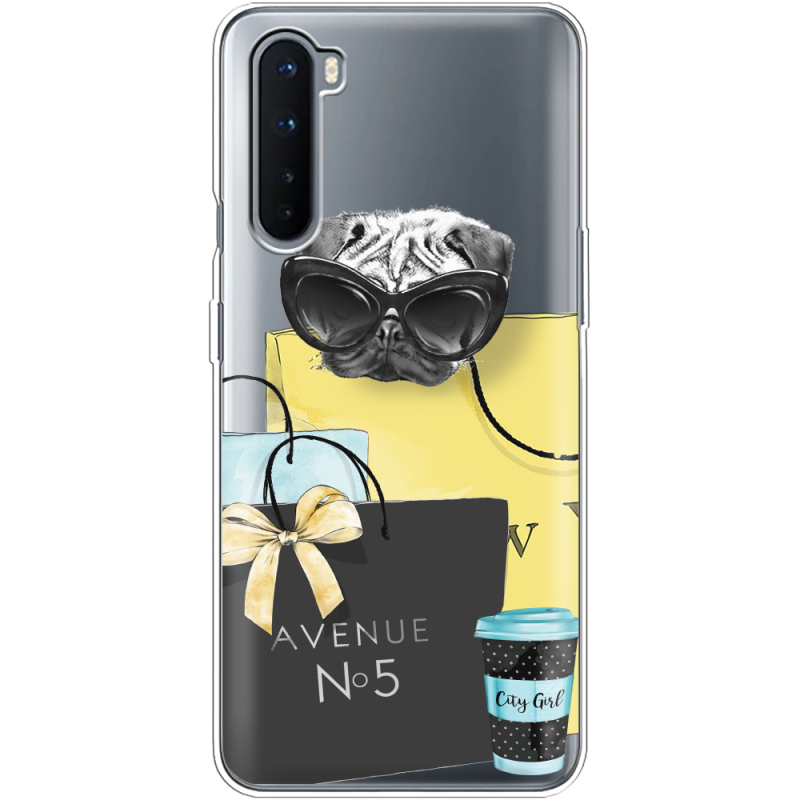 Прозрачный чехол BoxFace OnePlus Nord Fashion Pug