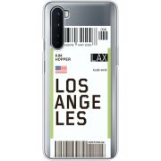 Прозрачный чехол BoxFace OnePlus Nord Ticket Los Angeles