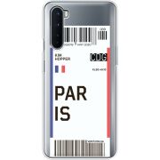Прозрачный чехол BoxFace OnePlus Nord Ticket Paris