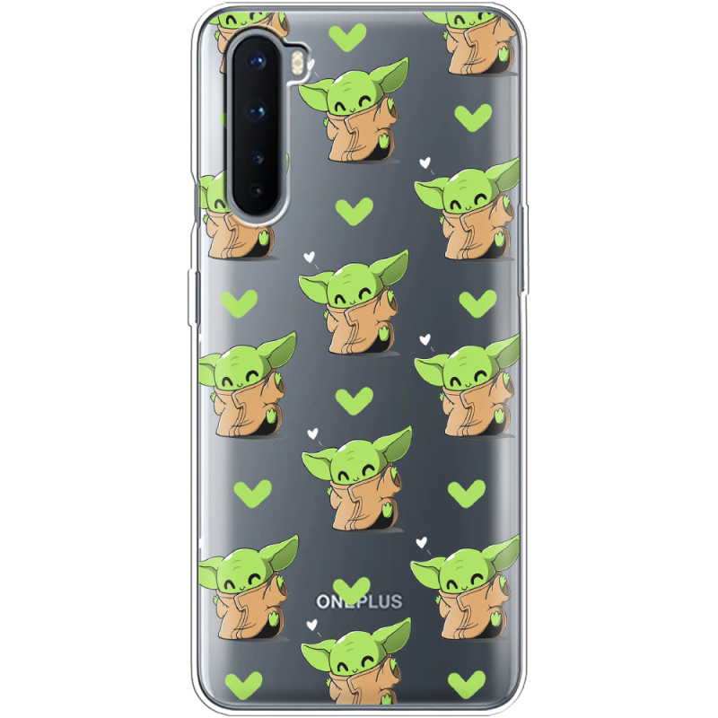 Прозрачный чехол BoxFace OnePlus Nord Pattern Baby Yoda