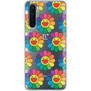 Прозрачный чехол BoxFace OnePlus Nord Hippie Flowers