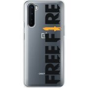 Прозрачный чехол BoxFace OnePlus Nord Free Fire Black Logo