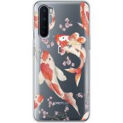 Прозрачный чехол BoxFace OnePlus Nord Japanese Koi Fish