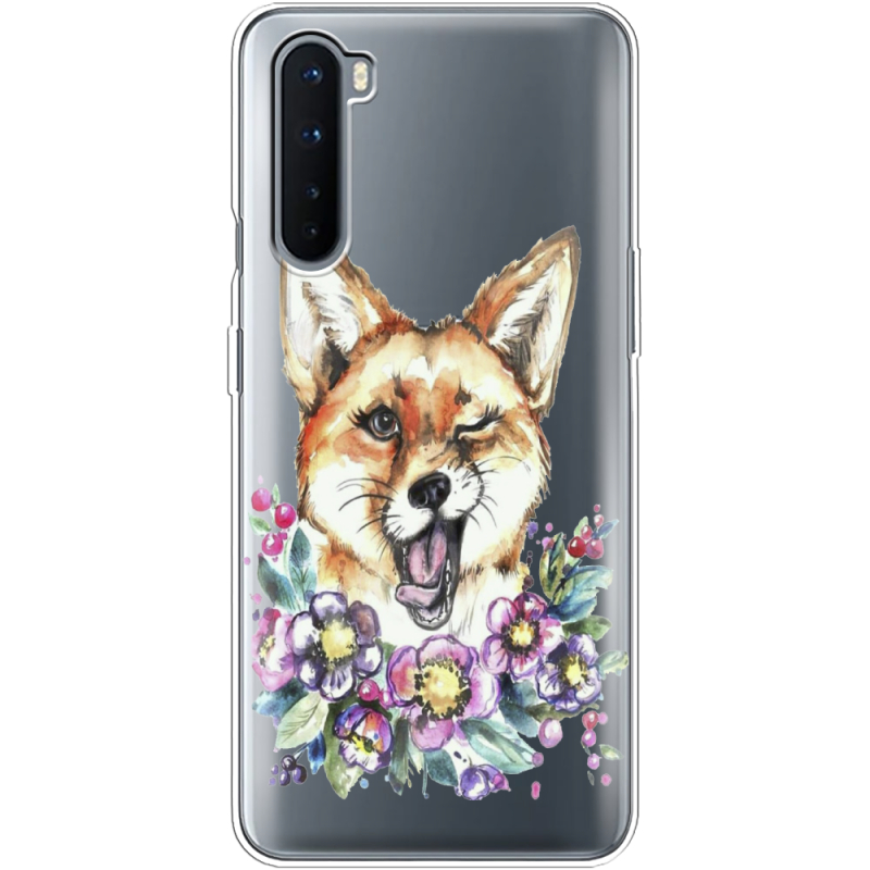 Прозрачный чехол BoxFace OnePlus Nord Winking Fox