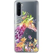 Прозрачный чехол BoxFace OnePlus Nord Colorful Giraffe