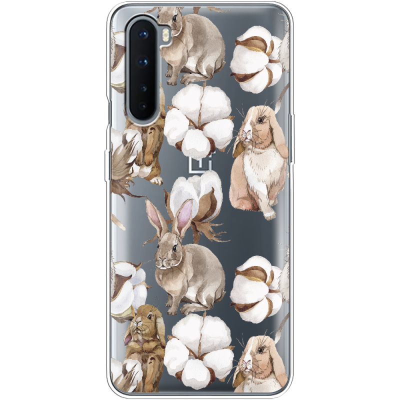 Прозрачный чехол BoxFace OnePlus Nord Cotton and Rabbits