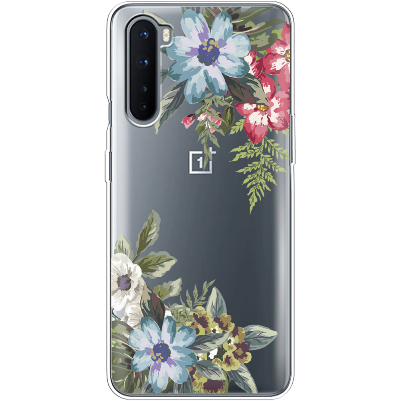 Прозрачный чехол BoxFace OnePlus Nord Floral