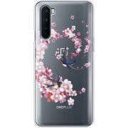 Чехол со стразами OnePlus Nord Swallows and Bloom