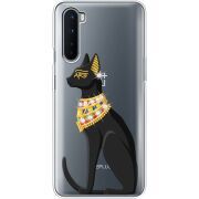 Чехол со стразами OnePlus Nord Egipet Cat