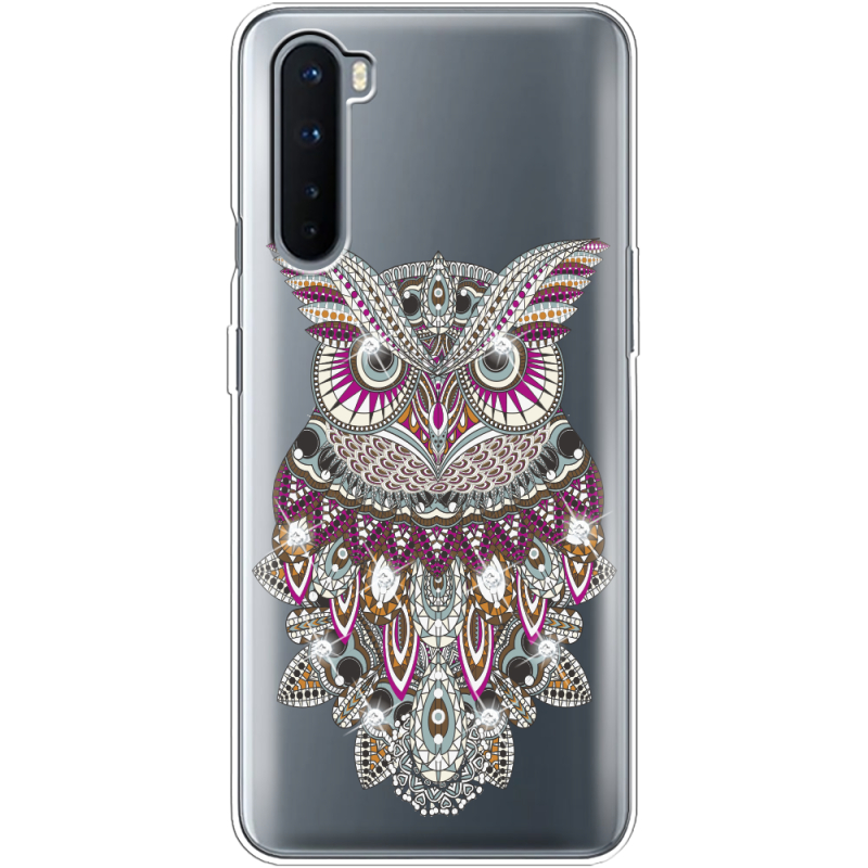 Чехол со стразами OnePlus Nord Owl