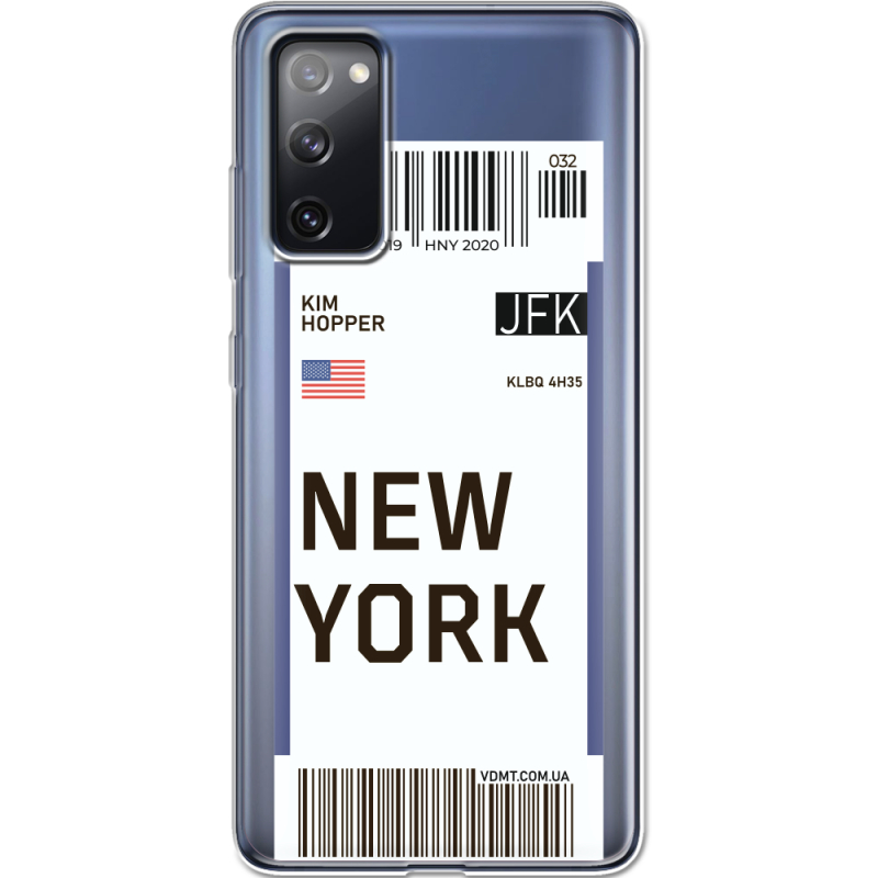 Прозрачный чехол BoxFace Samsung G780 Galaxy S20 FE Ticket New York