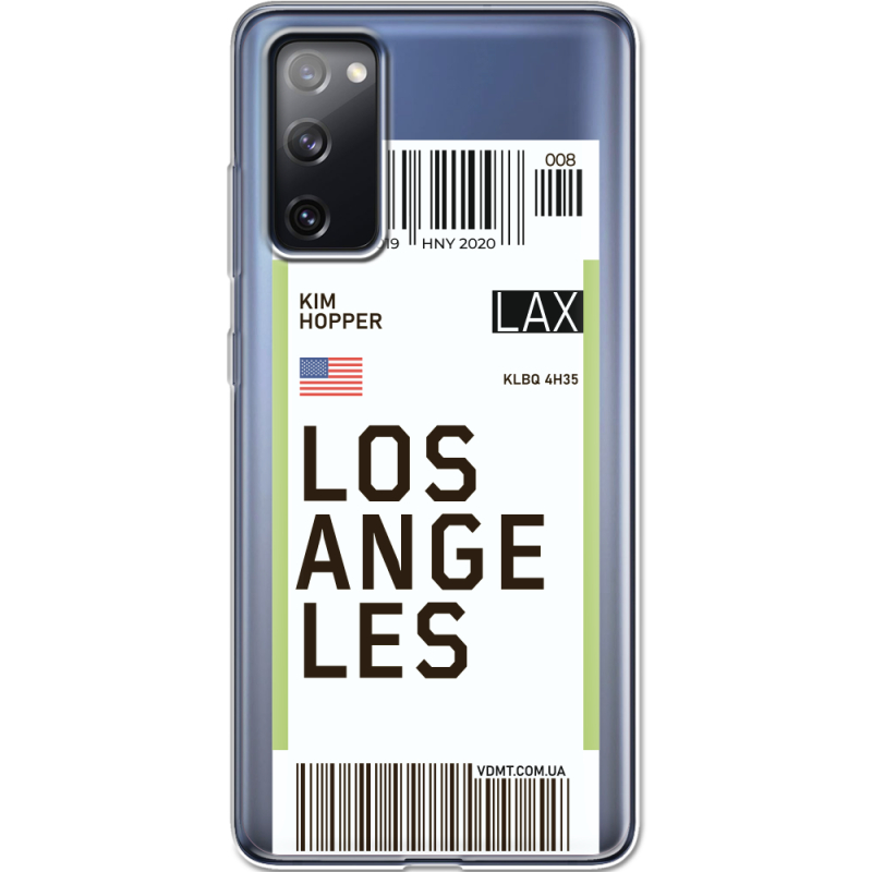 Прозрачный чехол BoxFace Samsung G780 Galaxy S20 FE Ticket Los Angeles