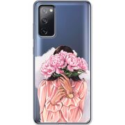 Прозрачный чехол BoxFace Samsung G780 Galaxy S20 FE Девушка с Пионами