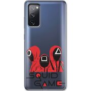 Прозрачный чехол BoxFace Samsung G780 Galaxy S20 FE siquid game люди в красном