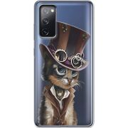 Прозрачный чехол BoxFace Samsung G780 Galaxy S20 FE Steampunk Cat