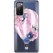 Чехол со стразами Samsung G780 Galaxy S20 FE Pink Air Baloon