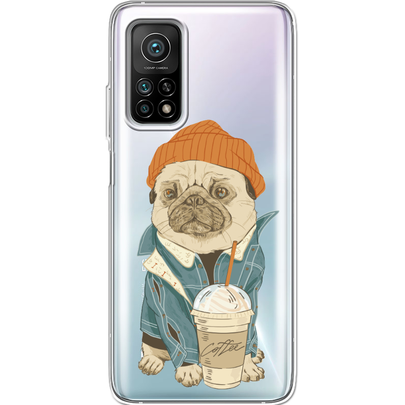 Прозрачный чехол BoxFace Xiaomi Mi 10T/ Mi 10T Pro Dog Coffeeman