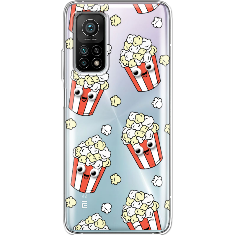 Прозрачный чехол BoxFace Xiaomi Mi 10T/ Mi 10T Pro с 3D-глазками Popcorn