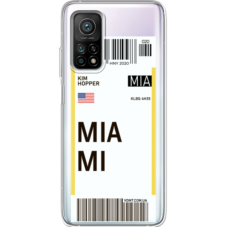Прозрачный чехол BoxFace Xiaomi Mi 10T/ Mi 10T Pro Ticket Miami