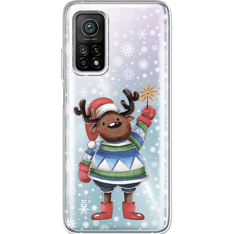 Прозрачный чехол BoxFace Xiaomi Mi 10T/ Mi 10T Pro Christmas Deer with Snow