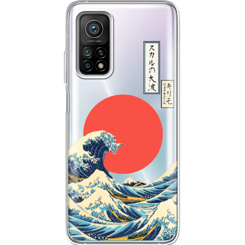 Прозрачный чехол BoxFace Xiaomi Mi 10T/ Mi 10T Pro Большая волна в Канагаве