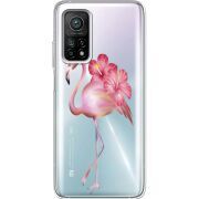 Прозрачный чехол BoxFace Xiaomi Mi 10T/ Mi 10T Pro Floral Flamingo