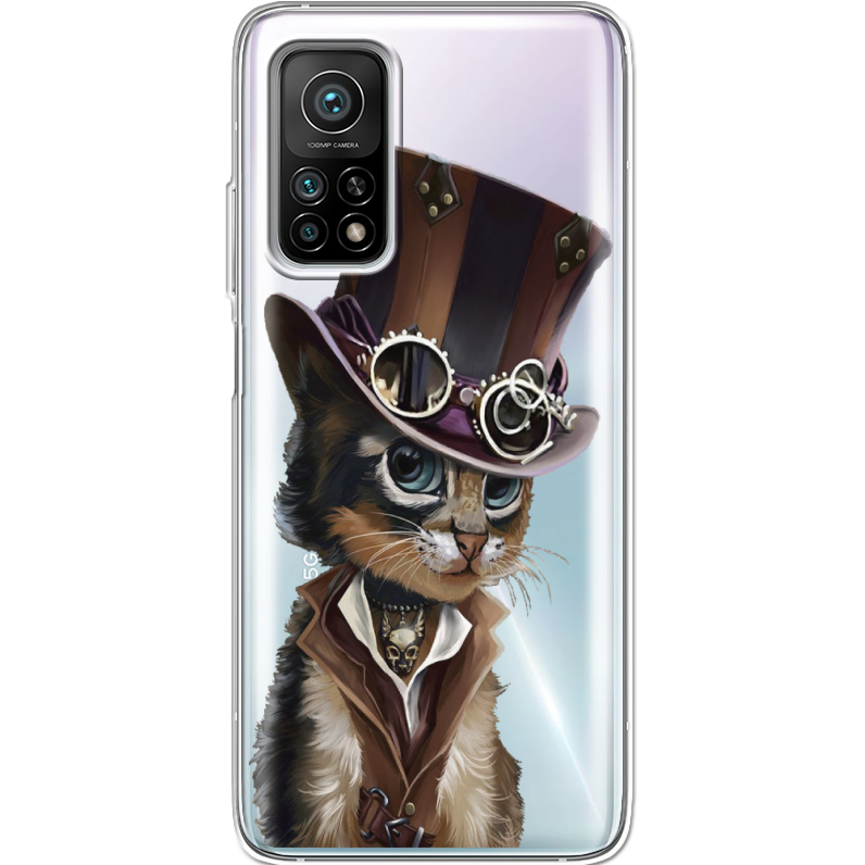 Прозрачный чехол BoxFace Xiaomi Mi 10T/ Mi 10T Pro Steampunk Cat