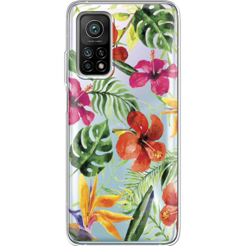 Прозрачный чехол BoxFace Xiaomi Mi 10T/ Mi 10T Pro Tropical Flowers