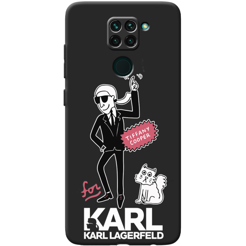 Черный чехол BoxFace Xiaomi Redmi Note 9 For Karl