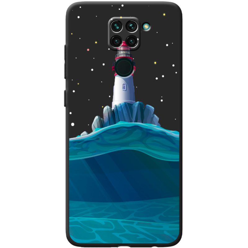 Черный чехол BoxFace Xiaomi Redmi Note 9 Lighthouse