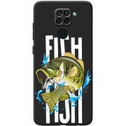 Черный чехол BoxFace Xiaomi Redmi Note 9 Fish