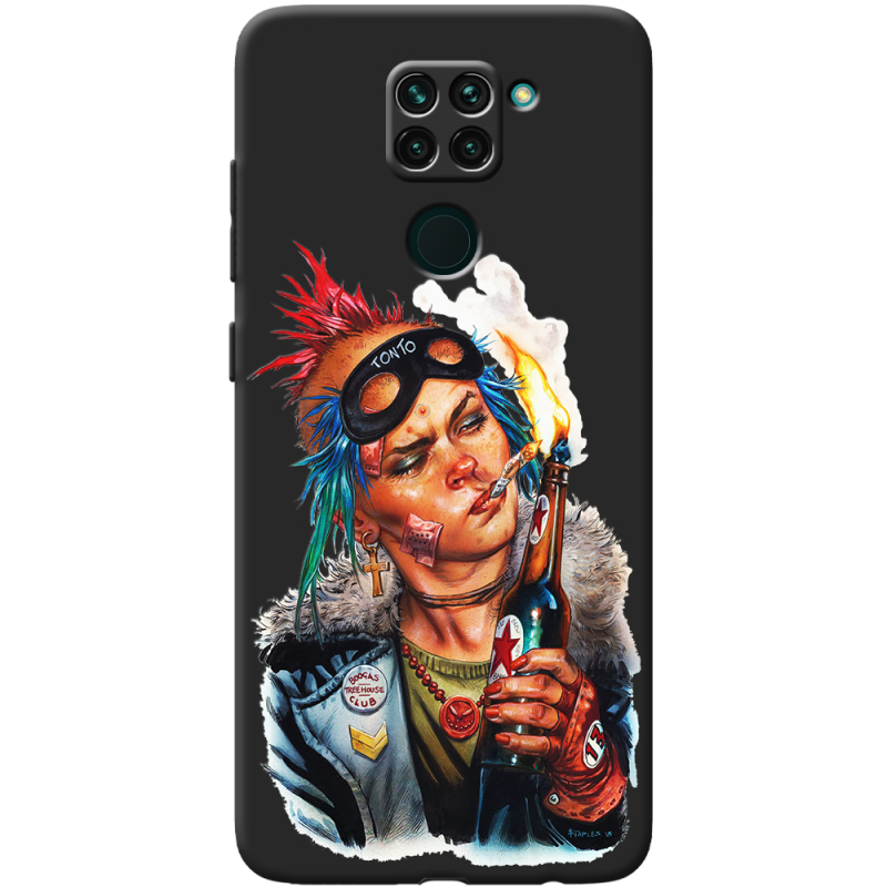 Черный чехол BoxFace Xiaomi Redmi Note 9 Tanker Girl