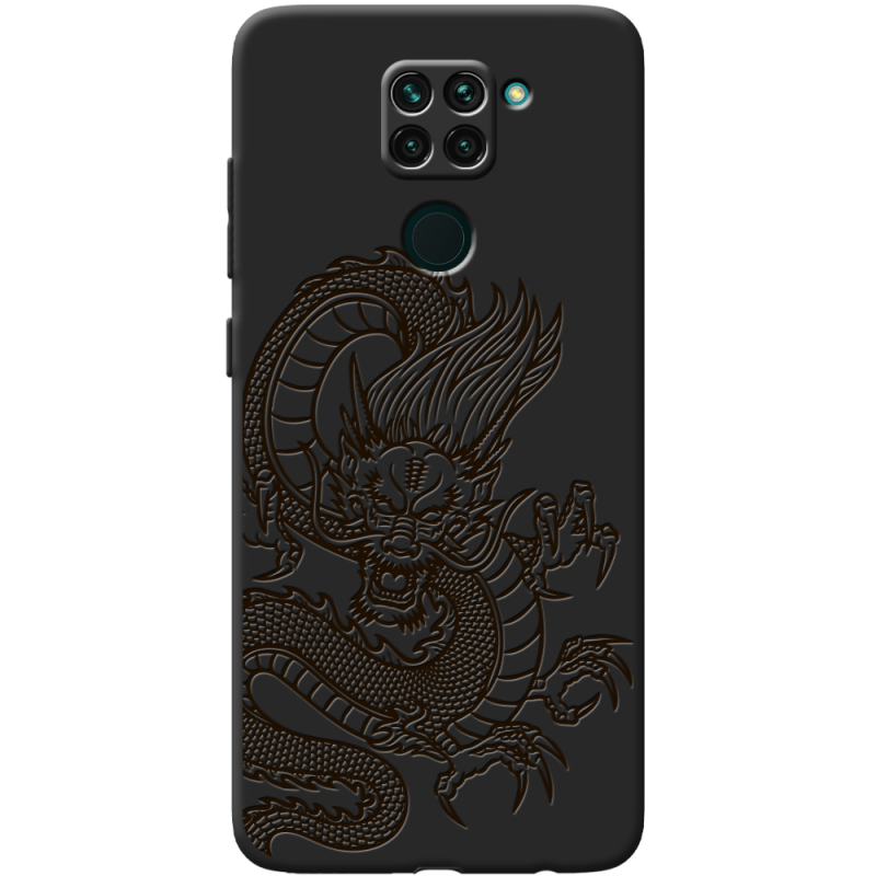 Черный чехол BoxFace Xiaomi Redmi Note 9 Chinese Dragon