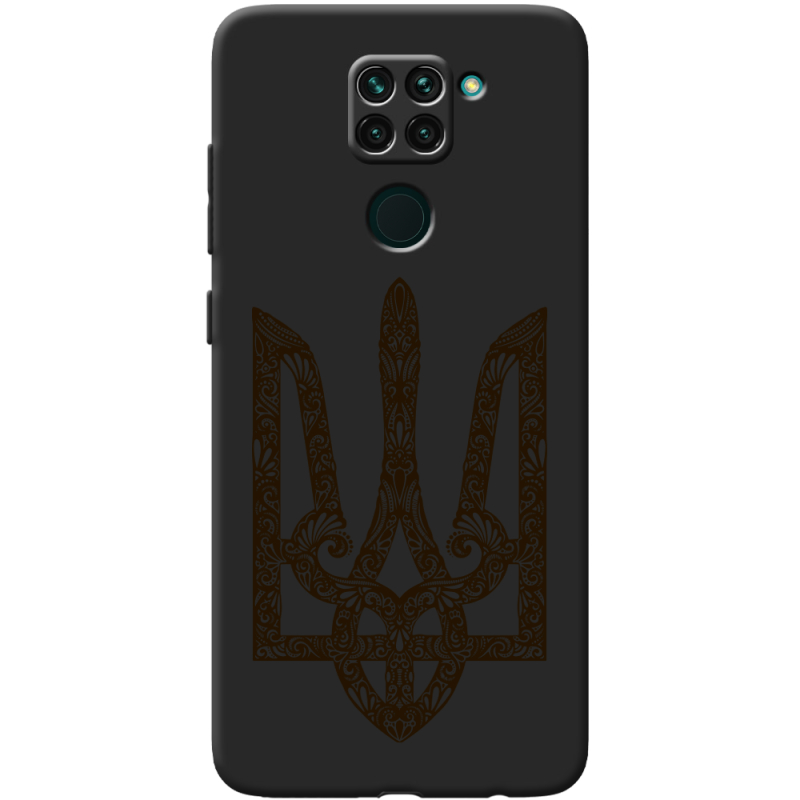 Черный чехол BoxFace Xiaomi Redmi Note 9 Ukrainian Trident
