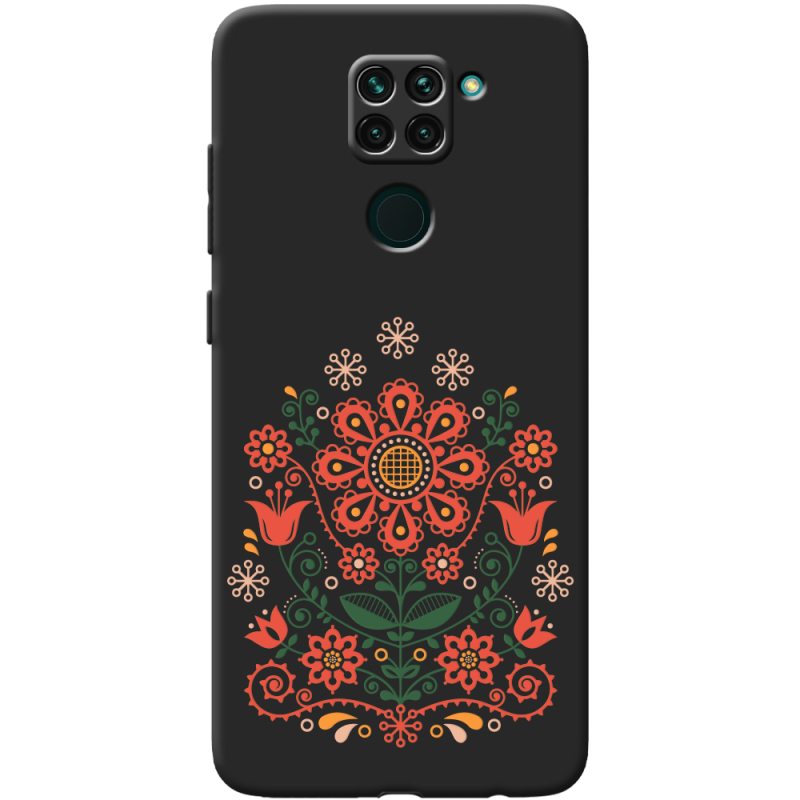Черный чехол BoxFace Xiaomi Redmi Note 9 Ukrainian Ornament