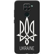 Черный чехол BoxFace Xiaomi Redmi Note 9 Тризуб монограмма ukraine