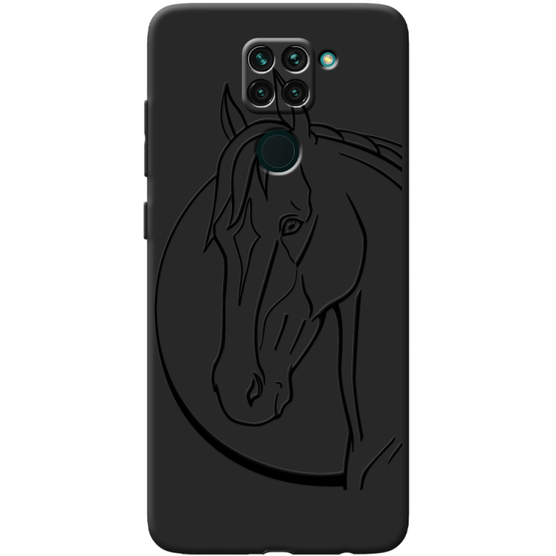 Черный чехол BoxFace Xiaomi Redmi Note 9 Horse