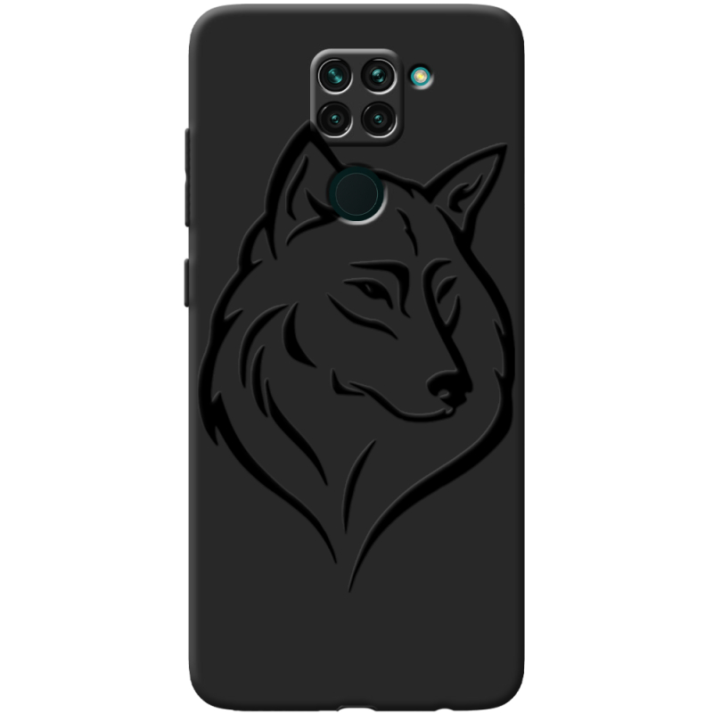 Черный чехол BoxFace Xiaomi Redmi Note 9 Wolf