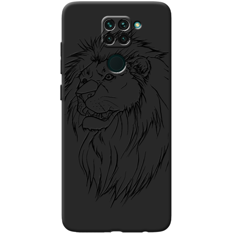 Черный чехол BoxFace Xiaomi Redmi Note 9 Lion