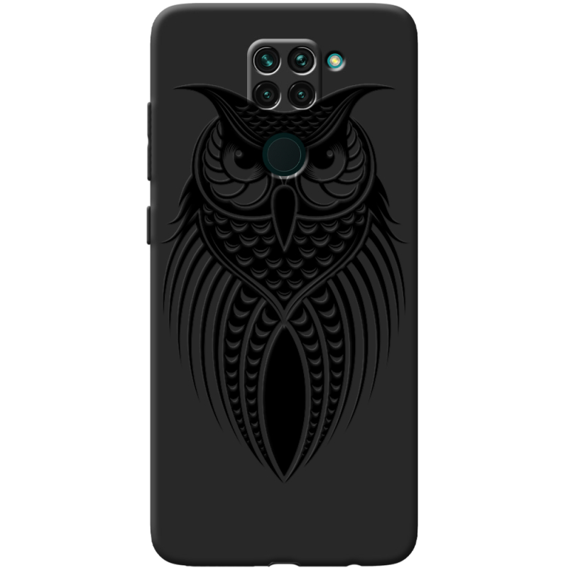 Черный чехол BoxFace Xiaomi Redmi Note 9 Owl